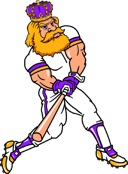 Kings mascot Baseball player sports decal. Make it yours!